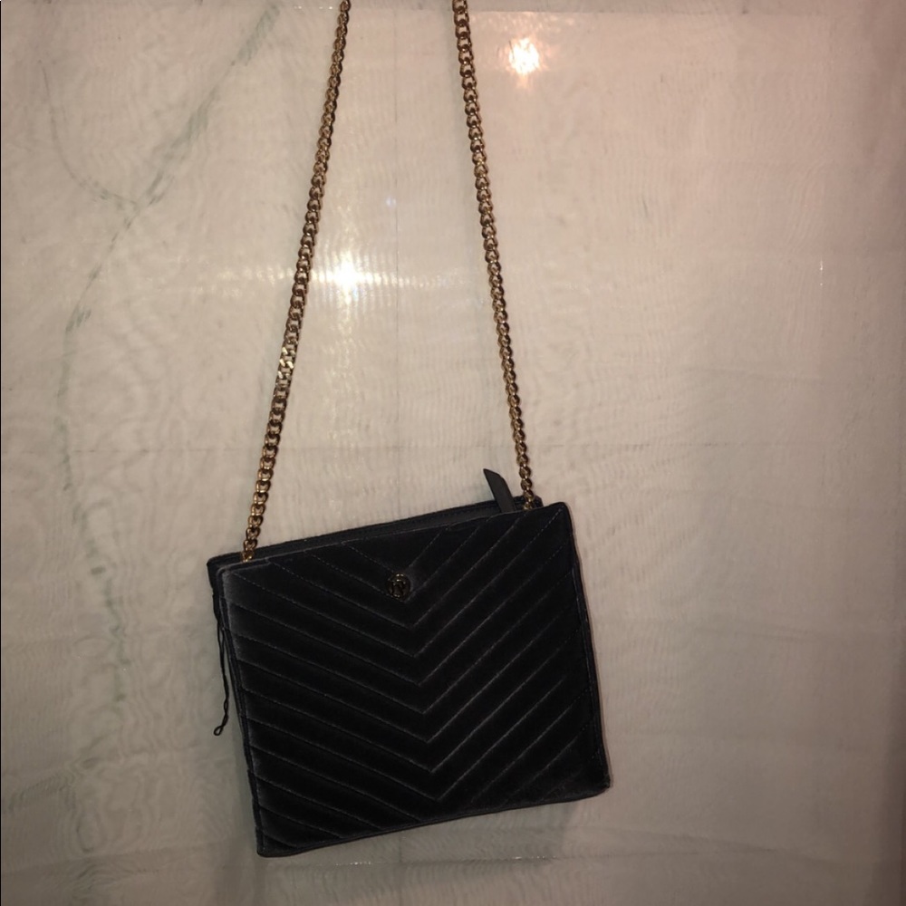 Blue velvet purse